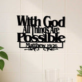 Inspirational wall art with &