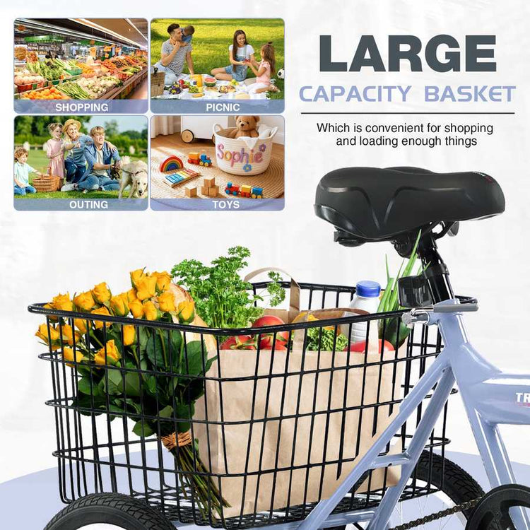 Folding Tricycle for Adults, 14 Inch 3 Wheel Bikes for Adult