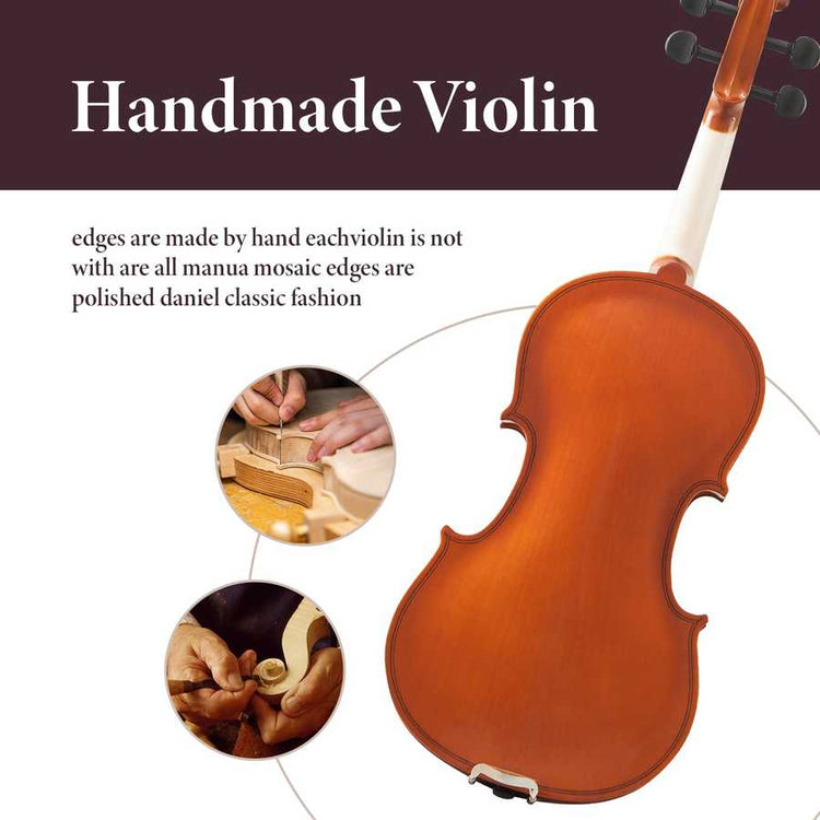 Full size violin dimensions, 22.22 inches height and 8.15 inches width