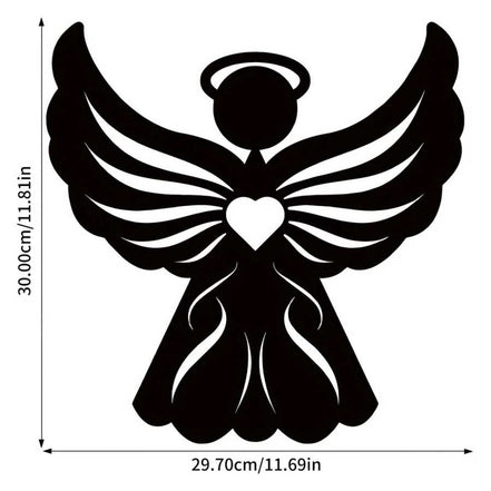Decorative angel wall sculpture with dimensions