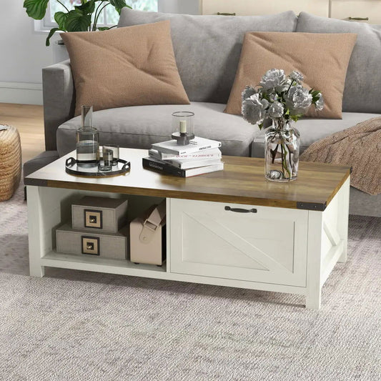 Accent Coffee Table-Moose Brown, Arctic White MLNshops