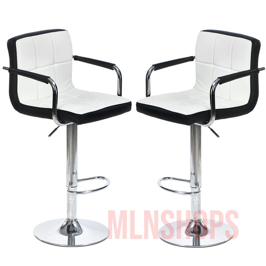 Bar stools: 360 Rotating Bar Stool with Armrest,Set of 2