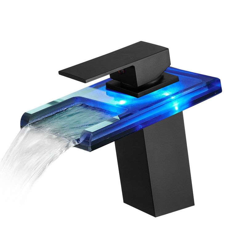 LED Bathroom Sink Faucet with Water Temperature Indicator