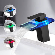 LED Bathroom Sink Faucet with Water Temperature Indicator
