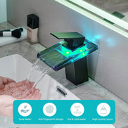 LED Bathroom Sink Faucet with Water Temperature Indicator