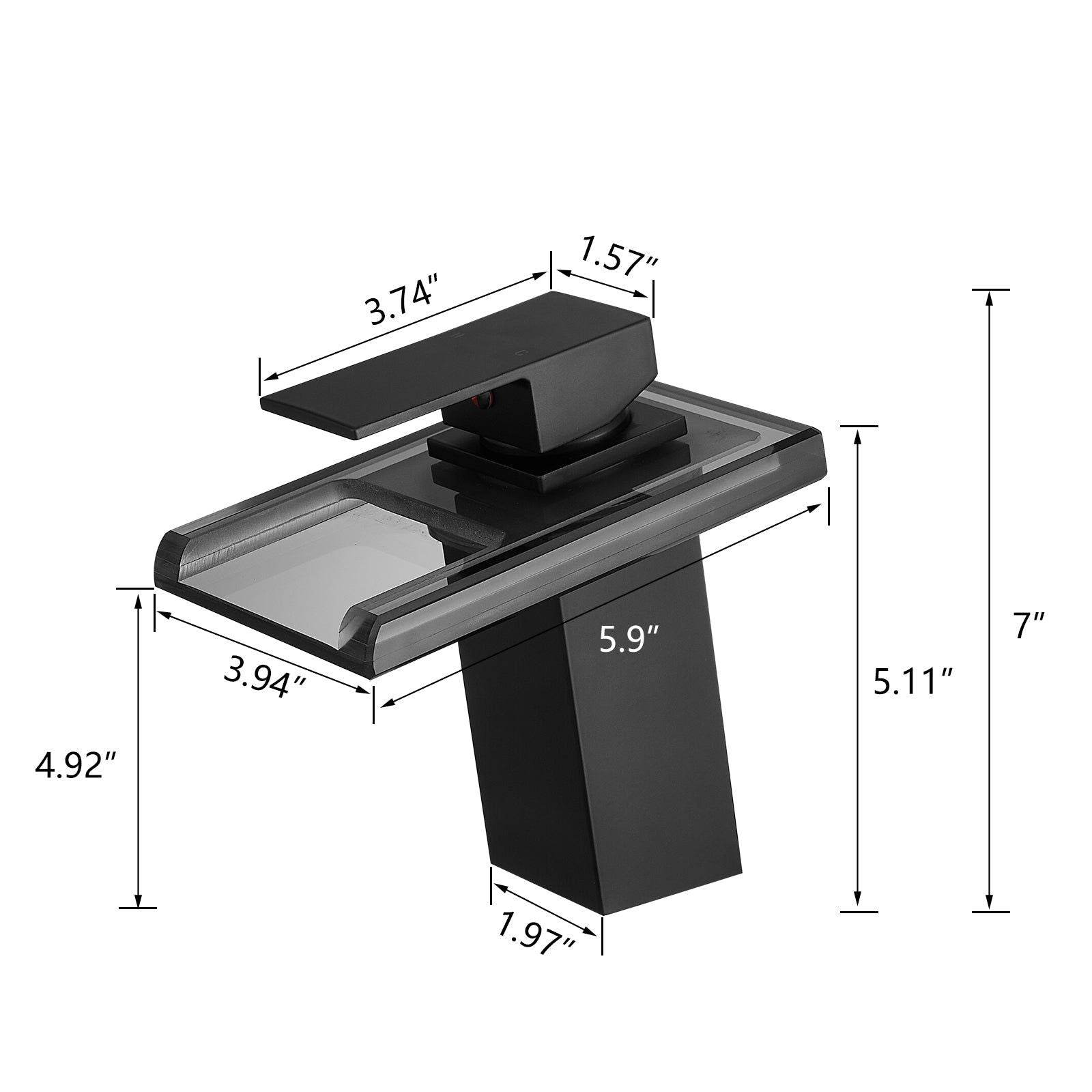 LED Bathroom Sink Faucet with Water Temperature Indicator
