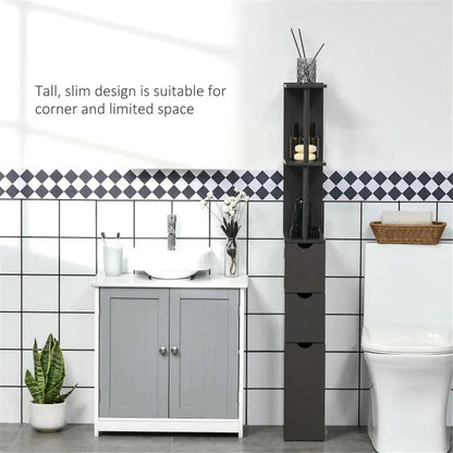 Bathroom Storage Cabinet-Brown - MLNshops