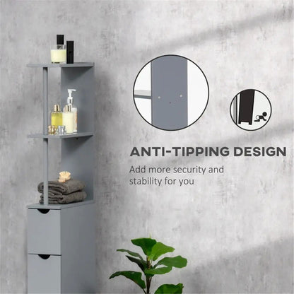 Bathroom Storage Cabinet-Grey - MLNshops