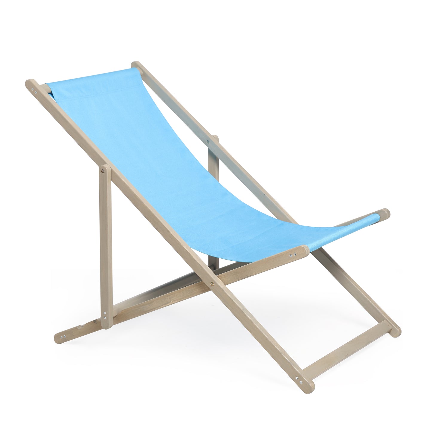 Beach Sling Patio Chair Set of 2,Wooden Folding Outdoor Chairs for Outside 3 Level Height Adjustable, Portable Reclining Beach Chair MLNshops