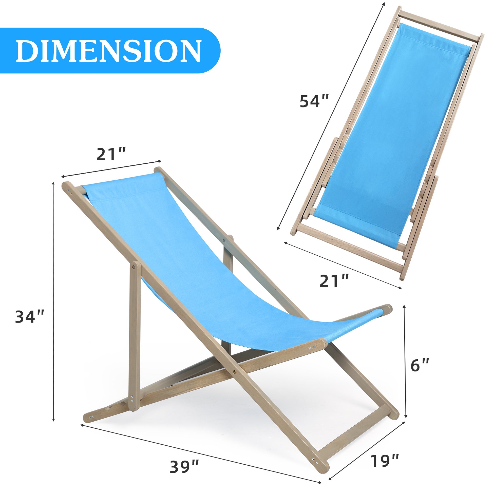 Beach Sling Patio Chair Set 