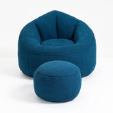 Bedding Bean Bag Sofa Chair High Pressure Foam Bean Bag Chair Adult Material with Padded Foam Padding Compressed Bean Bag With Footrest