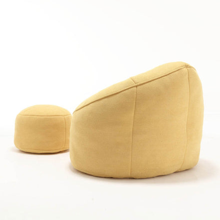 Bedding Bean Bag Sofa Chair High Pressure Foam Bean Bag Chair Adult Material with Padded Foam Padding Compressed Bean Bag With Footrest