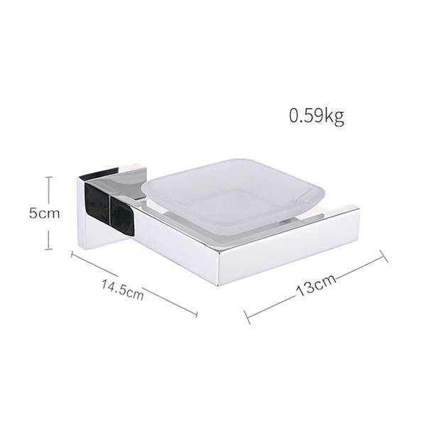Bright Polishing Soap Dish Rust-Proof 304 Stainless Steel Square Soap Holder
