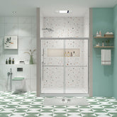 Premium Bypass Shower Door with 1/4" Glass & Chrome Finish