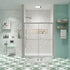 Premium Bypass Shower Door with 1/4" Glass & Chrome Finish