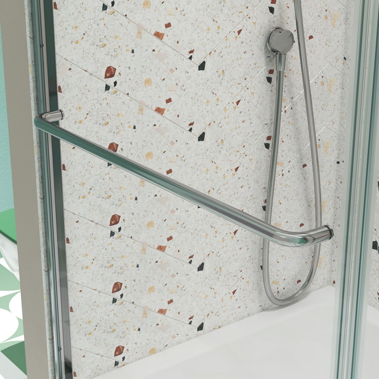 Premium Bypass Shower Door with 1/4" Glass & Chrome Finish