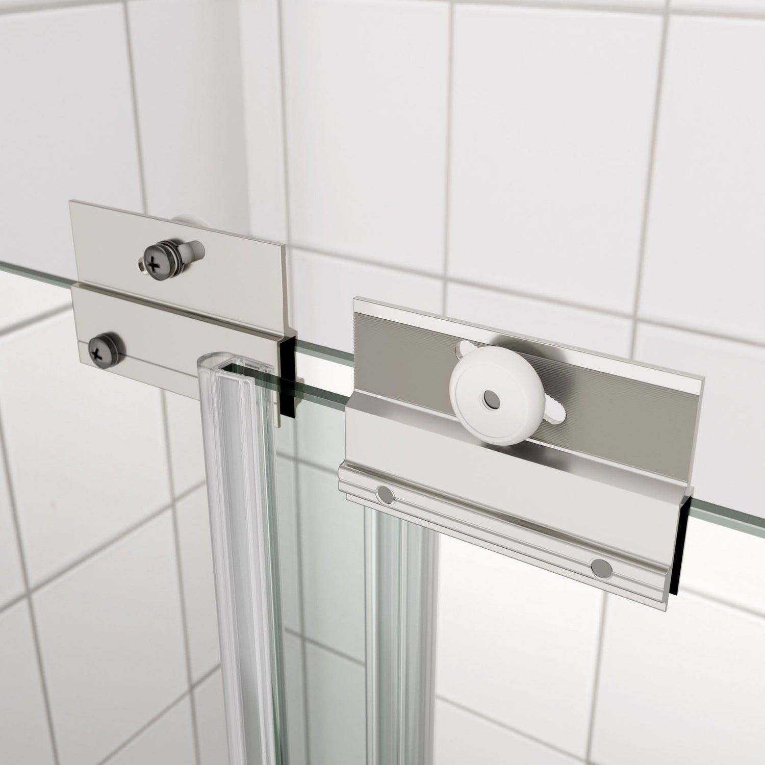 Premium Bypass Shower Door with 1/4" Glass & Chrome Finish
