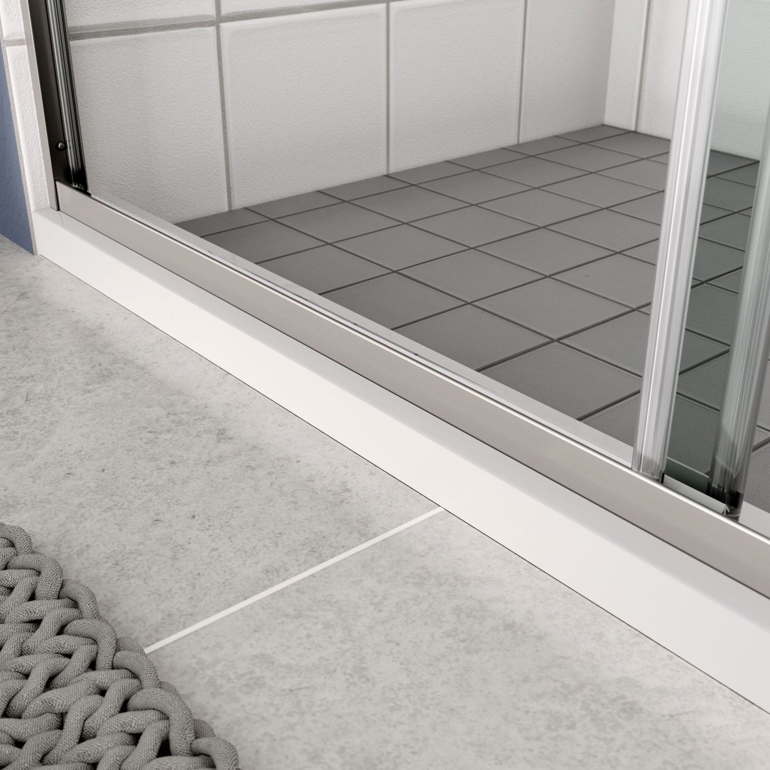 Premium Bypass Shower Door with 1/4" Glass & Chrome Finish