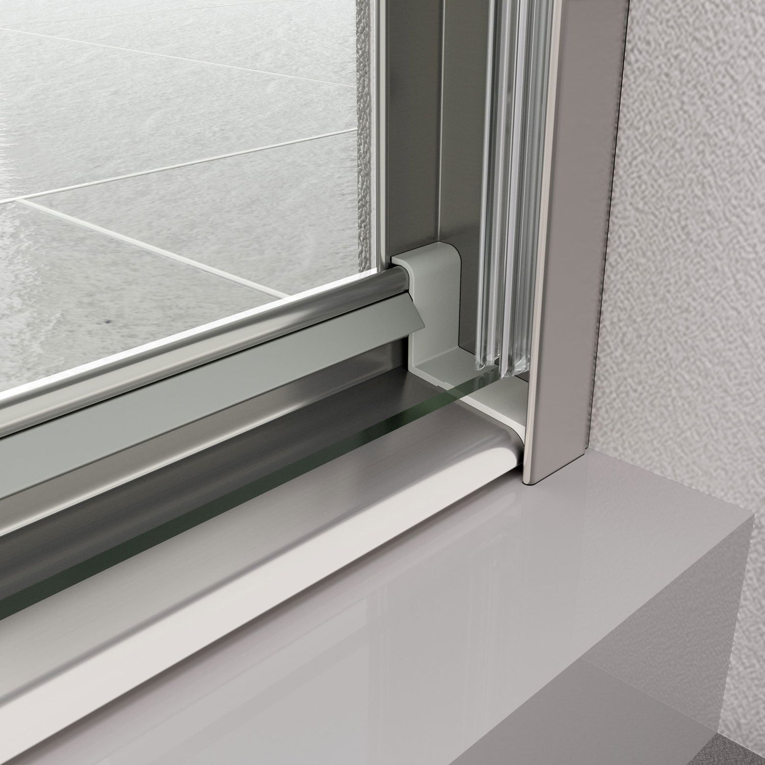 Premium Bypass Shower Door with 1/4" Glass & Chrome Finish