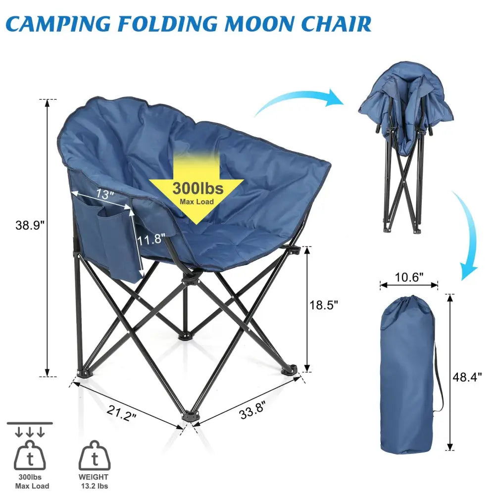 Camping Chair Blue Alloy Steel - MLNshops