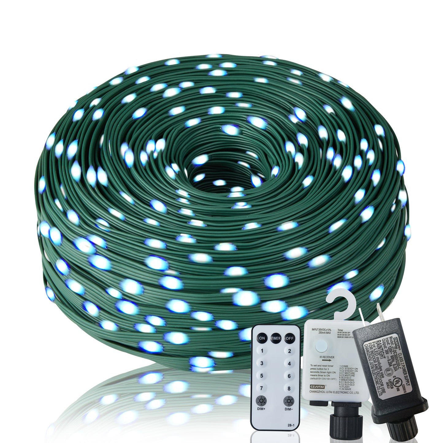 Christmas Rope Lights,1000LED/328Ft Outdoor Decorative String Strobe with 8 Modes/Remote/IP67 Waterproof
