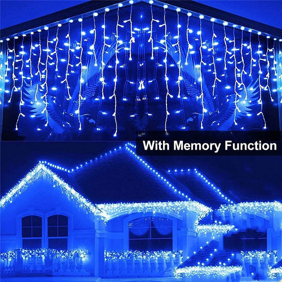 Curtain Icicle Lights Wedding Party LED Fairy Christmas Indoor Outdoor Light Default Title