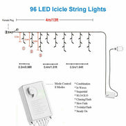 Curtain Icicle Lights Wedding Party LED Fairy Christmas Indoor Outdoor Light