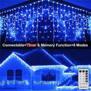 Curtain Icicle Lights Wedding Party LED Fairy Christmas Indoor Outdoor Light