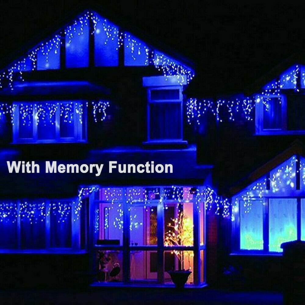 Curtain Icicle Lights Wedding Party LED Fairy Christmas Indoor Outdoor Light