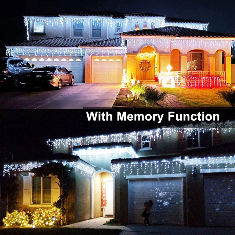 Curtain Icicle Lights Wedding Party LED Fairy Christmas Indoor Outdoor Light Default Title