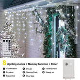 Curtain Icicle Lights Wedding Party LED Fairy Christmas Indoor Outdoor Light