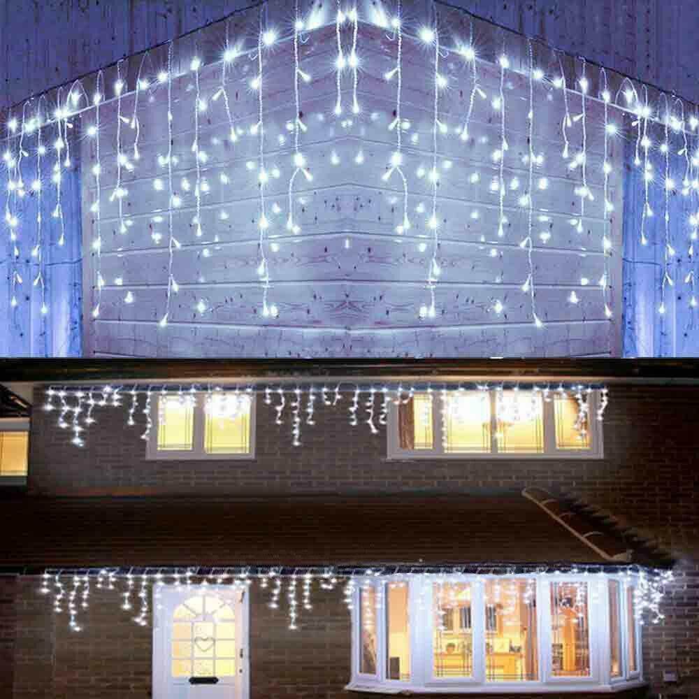 Curtain Icicle Lights Wedding Party LED Fairy Christmas Indoor Outdoor Light