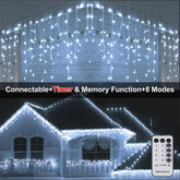 Curtain Icicle Lights Wedding Party LED Fairy Christmas Indoor Outdoor Light