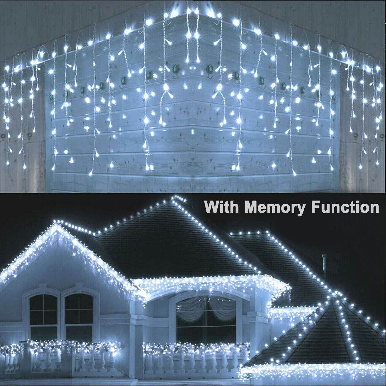 Curtain Icicle Lights Wedding Party LED Fairy Christmas Indoor Outdoor Light