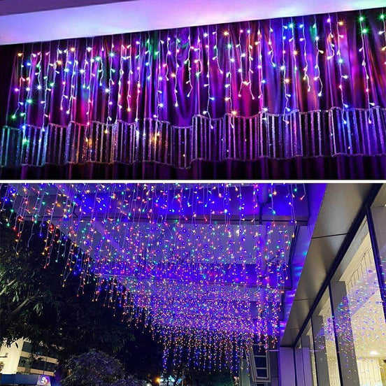 Curtain Icicle Lights Wedding Party LED Fairy Christmas Indoor Outdoor Light Default Title