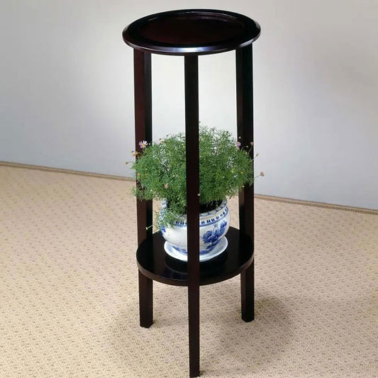 Espresso Round Accent Table MLNshops