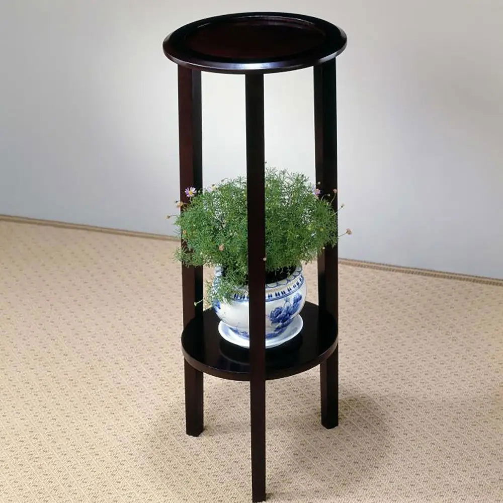 Espresso Round Accent Table - MLNshops