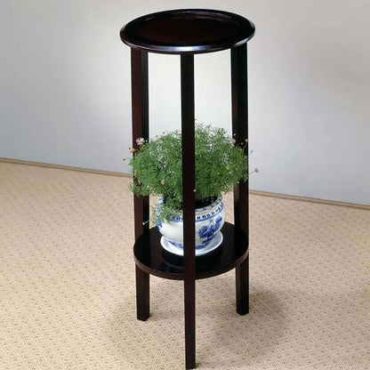 Espresso Round Accent Table - MLNshops