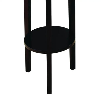 Espresso Round Accent Table - MLNshops