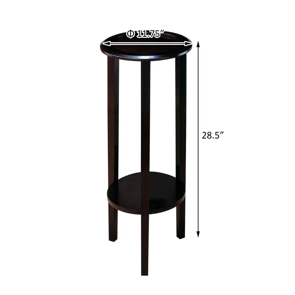 Espresso Round Accent Table - MLNshops