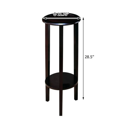 Espresso Round Accent Table - MLNshops