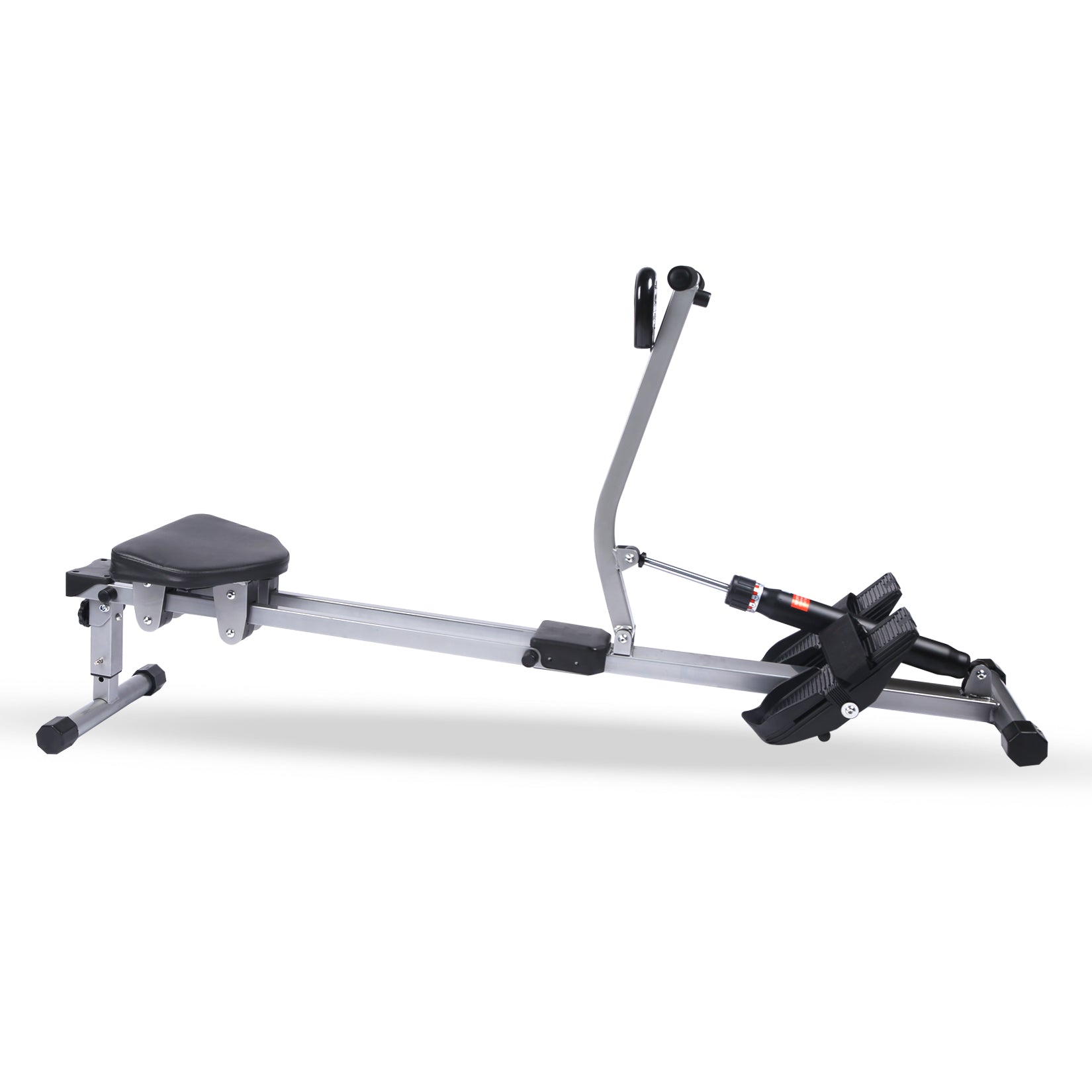 Fitness Rowing Machine Rower Ergometer, with 12 Levels of Adjustable Resistance, Digital Monitor and 260 lbs of Maximum Load, Black MLNshops