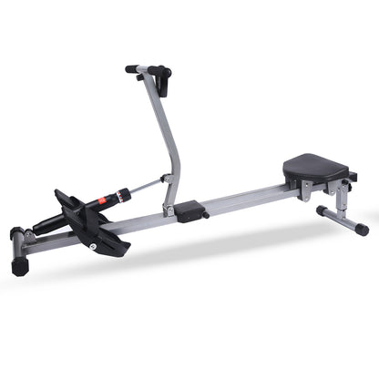 Fitness Rowing Machine Rower Ergometer, with 12 Levels of Adjustable Resistance, Digital Monitor and 260 lbs of Maximum Load, Black MLNshops