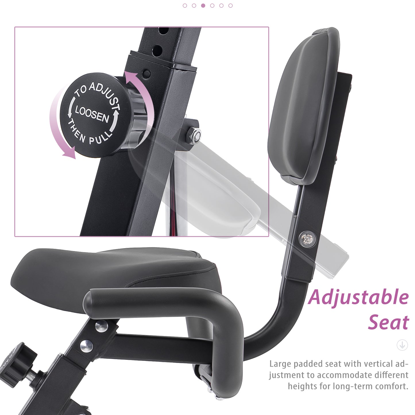 Folding Exercise Bike, Fitness Upright and Recumbent X-Bike with 16-Level Adjustable Resistance, Arm Bands and Backrest MLNshops