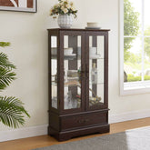 Elegant Glass Cabinet Curio with Adjustable Shelves