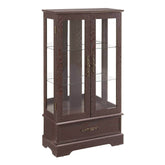 Elegant Glass Cabinet Curio with Adjustable Shelves