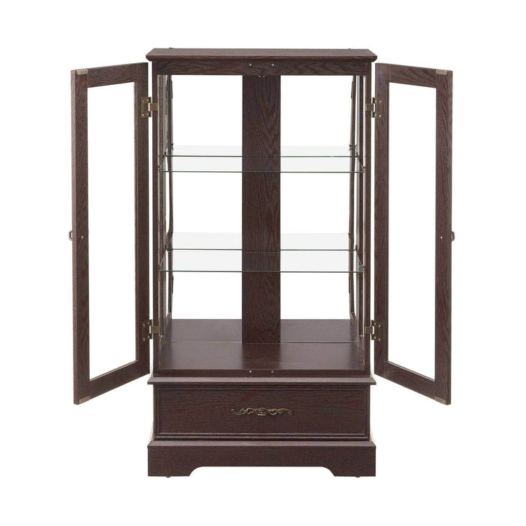 Elegant Glass Cabinet Curio with Adjustable Shelves