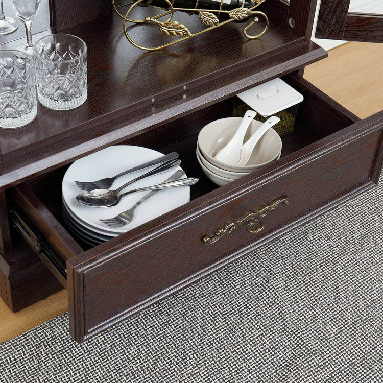 Elegant Glass Cabinet Curio with Adjustable Shelves