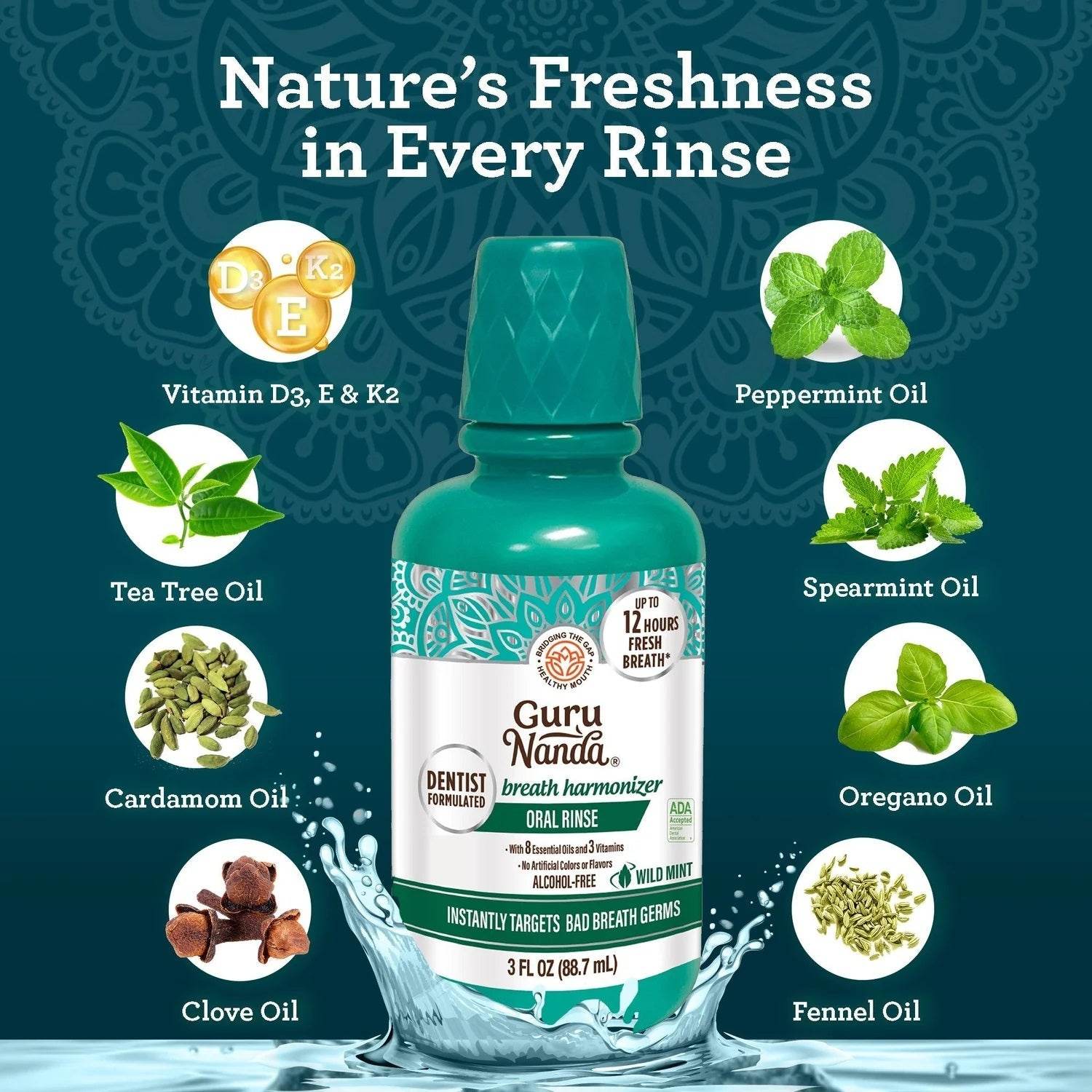 GuruNanda Breath Harmonizer Oral Rinse 5- pack
