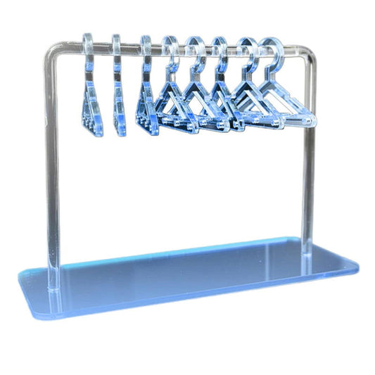 Hanging Acrylic Earring Display Rack Stand with Mini Coat Hangers MLNshops